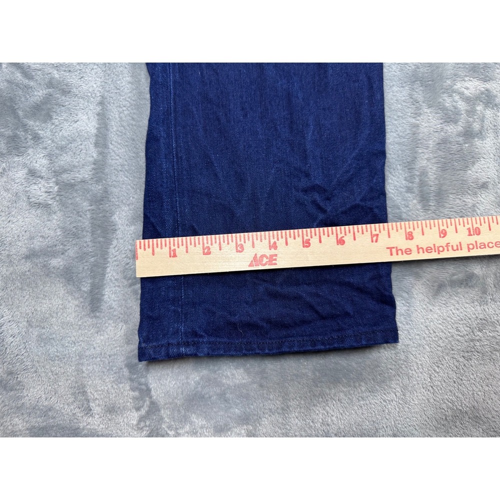 G-Star Raw 3301 Straight Leg Jeans Mens 34x32 Dark Indigo Blue Denim Button Fly - Picture 2 of 16